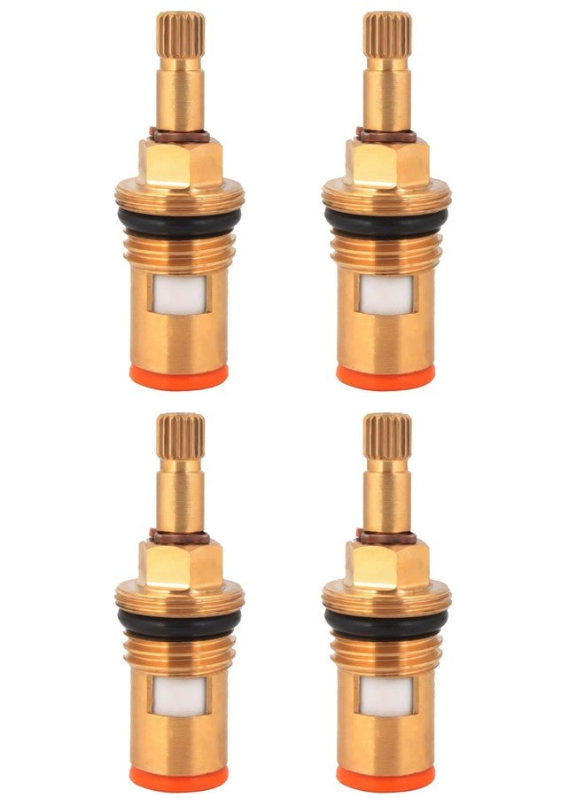 Aitchcy 15mm Brass Ceramic Disc Quarter Turn Cartridge | Brass Spindle for Hot & Cold Water Taps | Compatible with bib tap, sink cock, wall Mixer, two way tap (4 Pc Pack) - Image 1